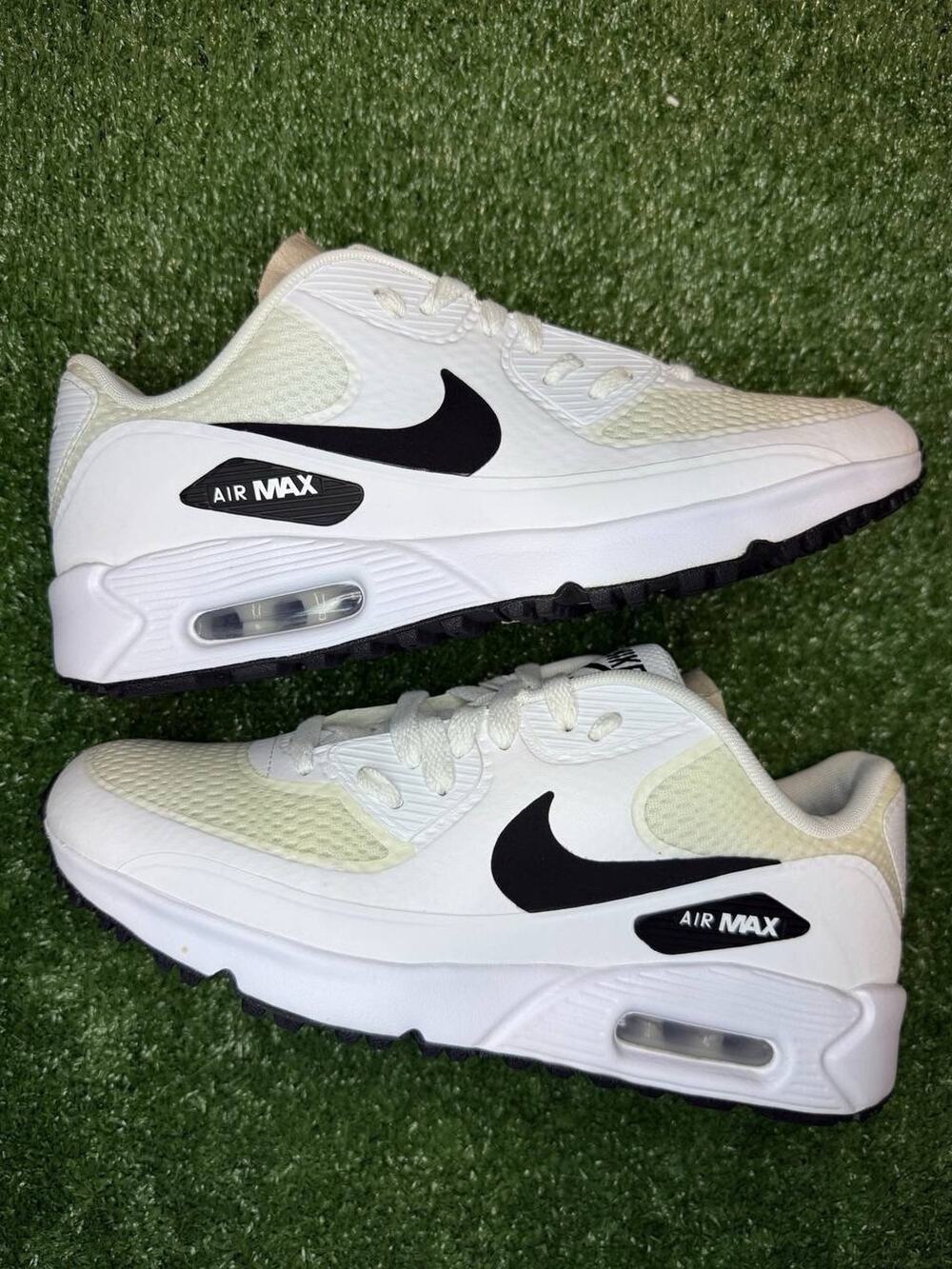 Nike Air Max 90 White Waterproof Golf Shoe, Size 7 CU9978-101